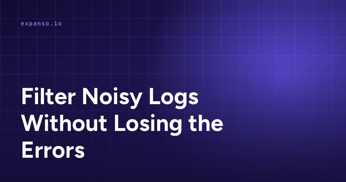 Filter Noisy Logs Without Losing the Errors